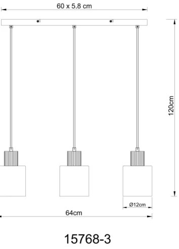 Globo 15768-3 - Luster na lanku ALEIDIS 3xE27/25W/230V