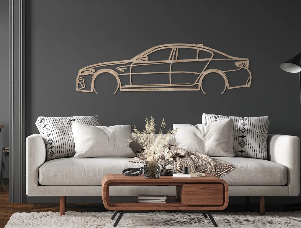 drevko Obraz na stenu BMW M5 Competition Rozmer obrazu: 24,5 x 86 cm, Farba dekorácie: Čierna