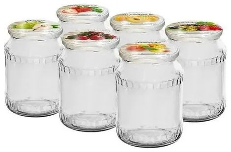 Browin Sada zaváracích pohárov s viečkom Twist 720 ml, 6 ks