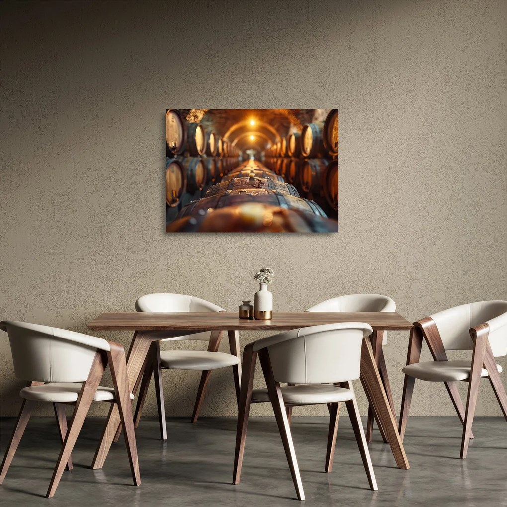 Sklenený obraz - Vínna pivnica (70x50 cm)