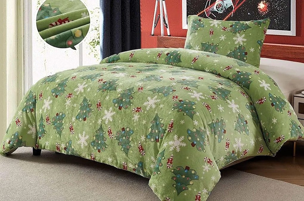 Obliečky Christmas 3 MikroPlyšl 70x90 140x200 cm