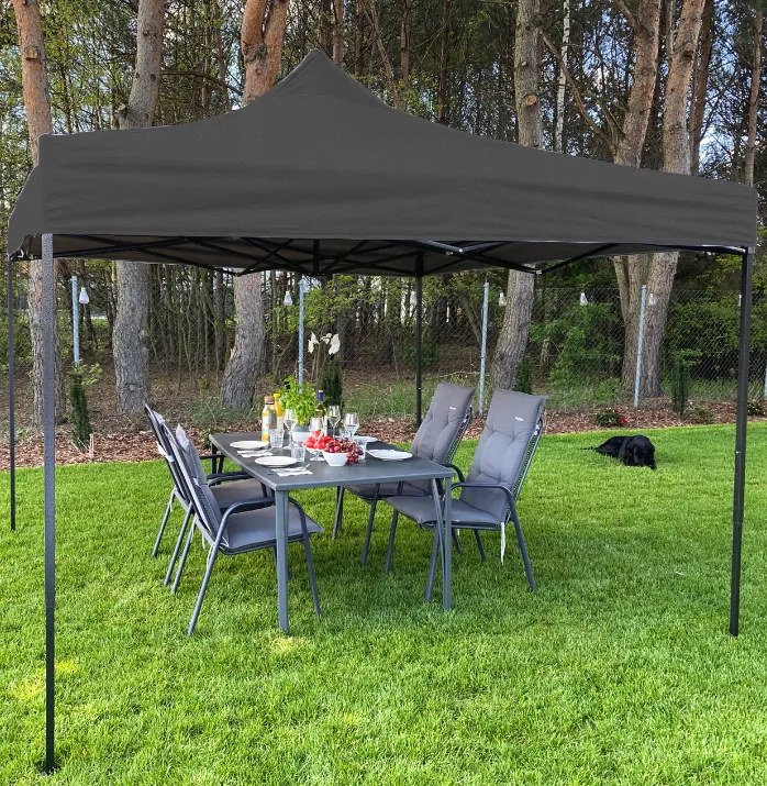 Trojstenný párty stan bez okien biela 3m x 3m