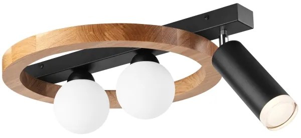 Bodové svietidlo OTIS 2xG9/5W/230V + 1xE27/15W/230V dub