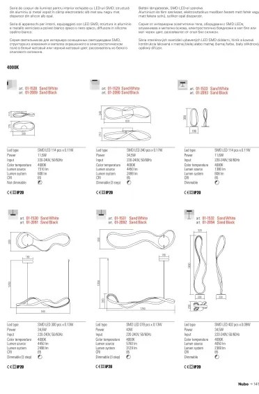 Redo 01-1531 - LED luster na lanku NUBO LED/43W/230V biely