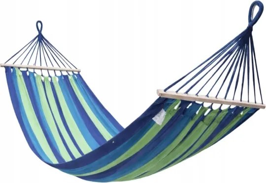 Hojdacia sieť Hamaka 260 x 150 cm zeleno-modrá
