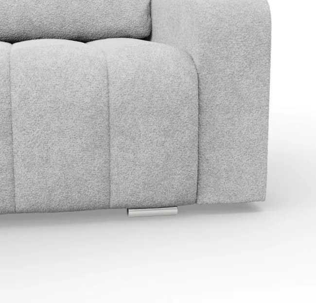 Rohová rozkladacia sedačka ABRIELLE ľavá, svetlosivá