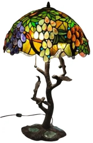 Lampa Tiffany stolová WINE OVAL 42*64