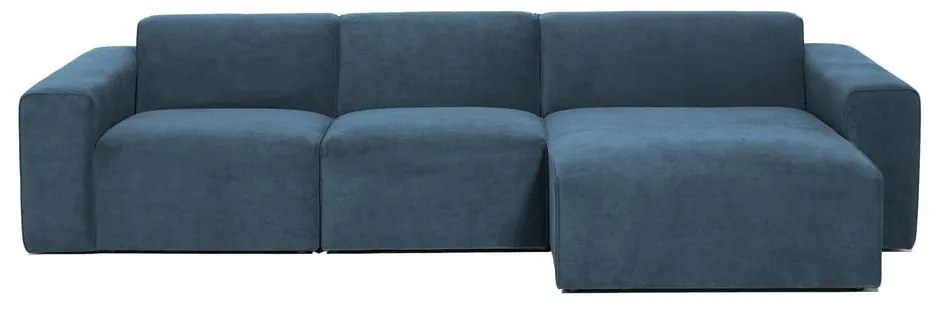 Modrá menčestrová rohová pohovka (pravý roh) Sting – Scandic