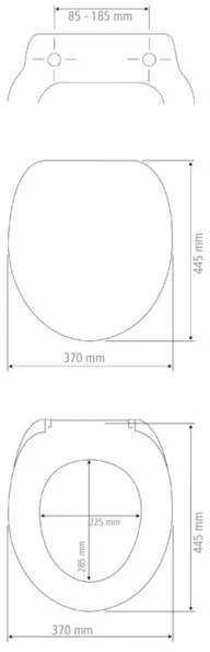 WENKO 23571100-WC WC sedadlo, nosnosť 300/350 kg, 44,5x37 cm, pestrofarebné/strieborné