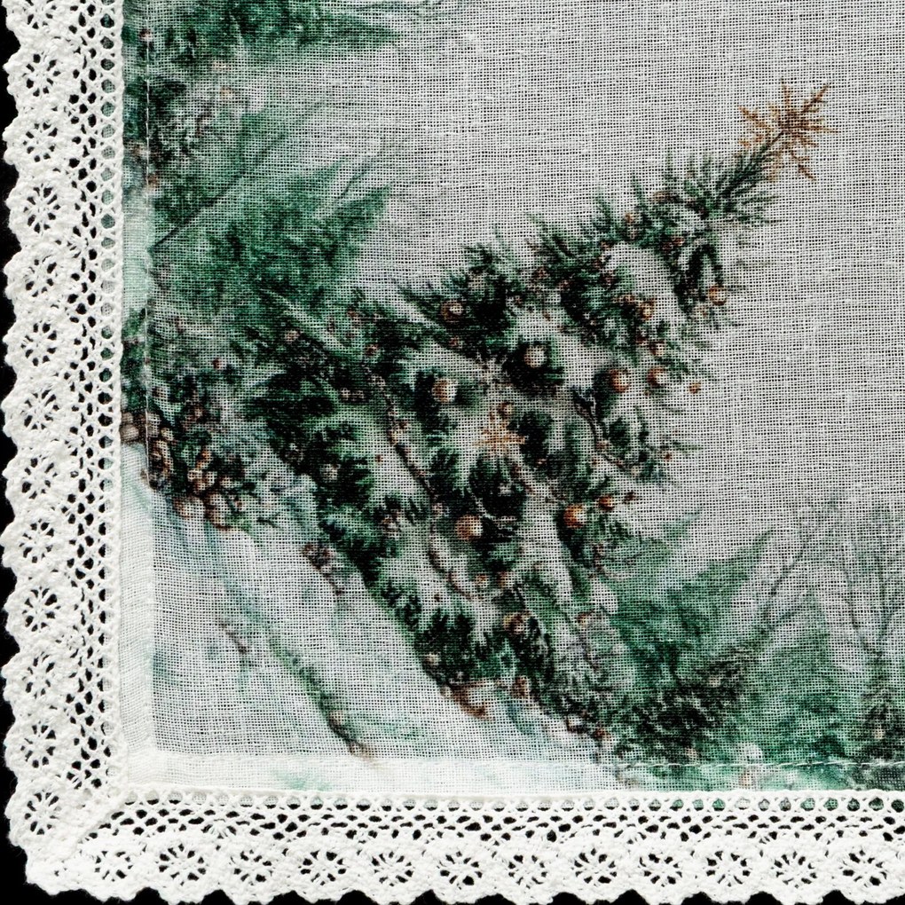 VIANOČNÝ OBRUS XMAS9 85X85 CM VZOROVANÁ