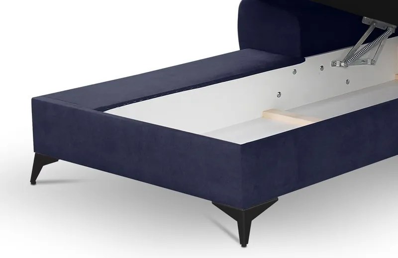 Rohová sedacia súprava Scala, tmavo modrá látka, ľavý roh