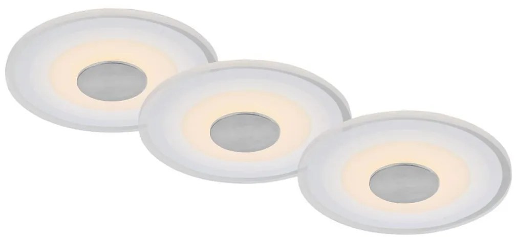 Briloner - SADA 3x LED Kúpeľňové podhľadové svietidlo LED/6W/230V IP44 chróm