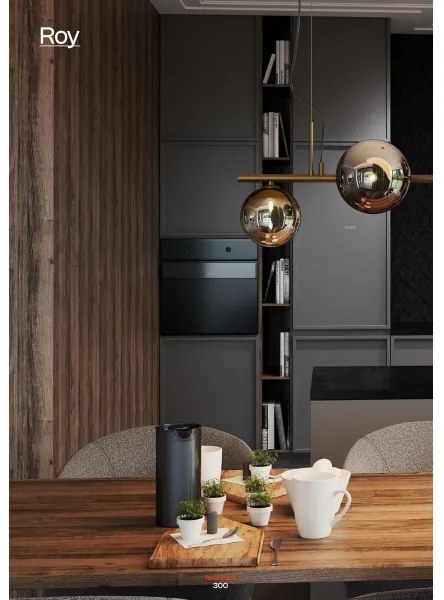 Redo 01-2779 - Luster na tyči ROY 5xG9/10W/230V