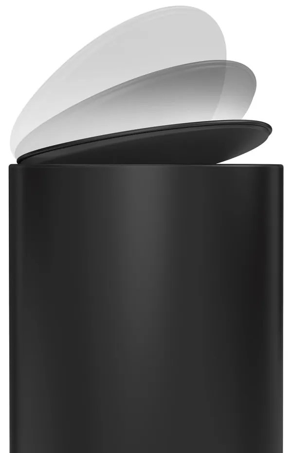 Matne čierny nášľapný kovový odpadkový kôš 6 l – simplehuman