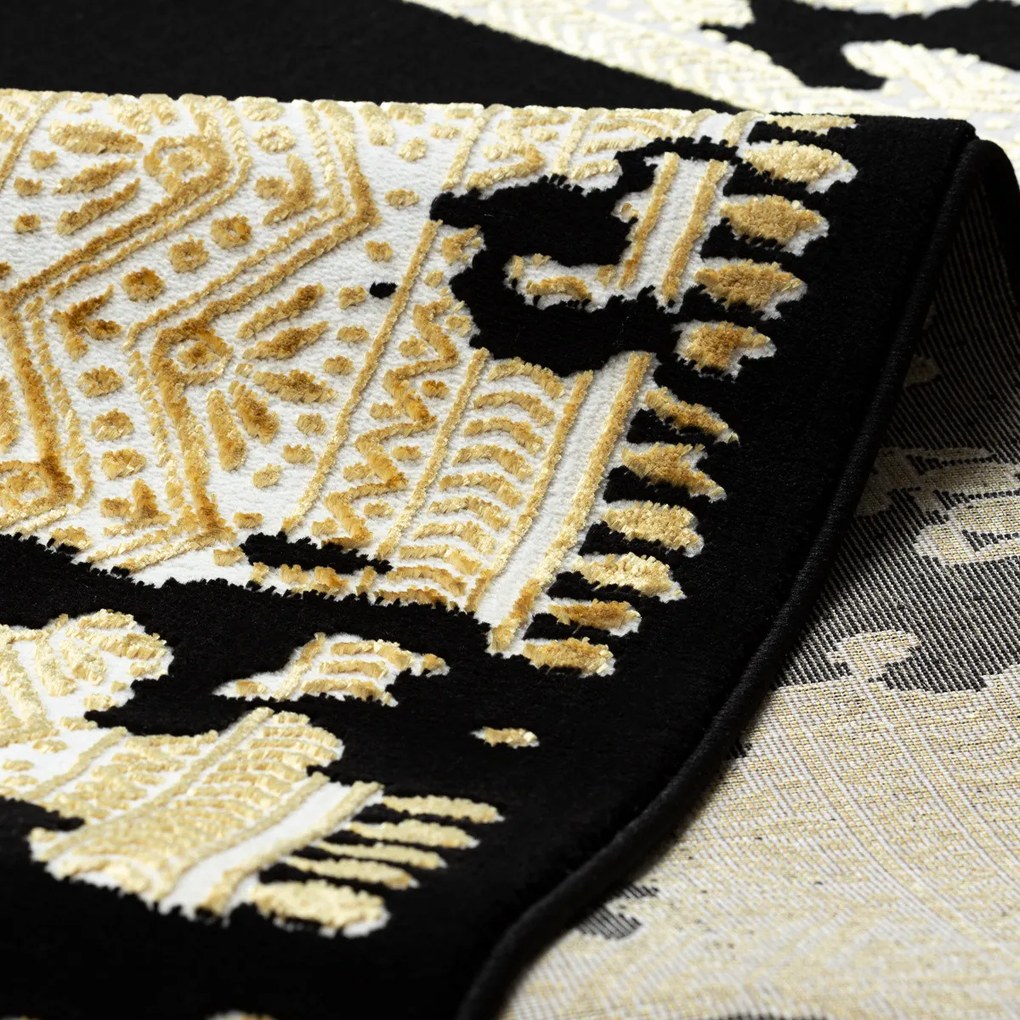 Kusový koberec Allure 1965 black/gold, 160x220, čierna, kancelária, Dywany Łuszczów