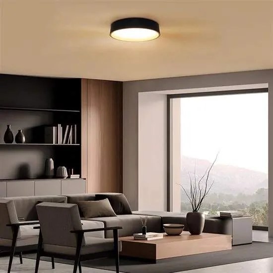 Solight LED osvetlenie s diaľkovým ovládačom čierne , 48W, 3360lm, 39cm, stmievateľná