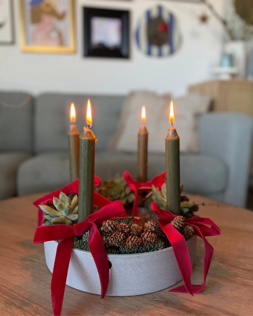 House Doctor Svietnik The Ring Grey Polystone 26 cm