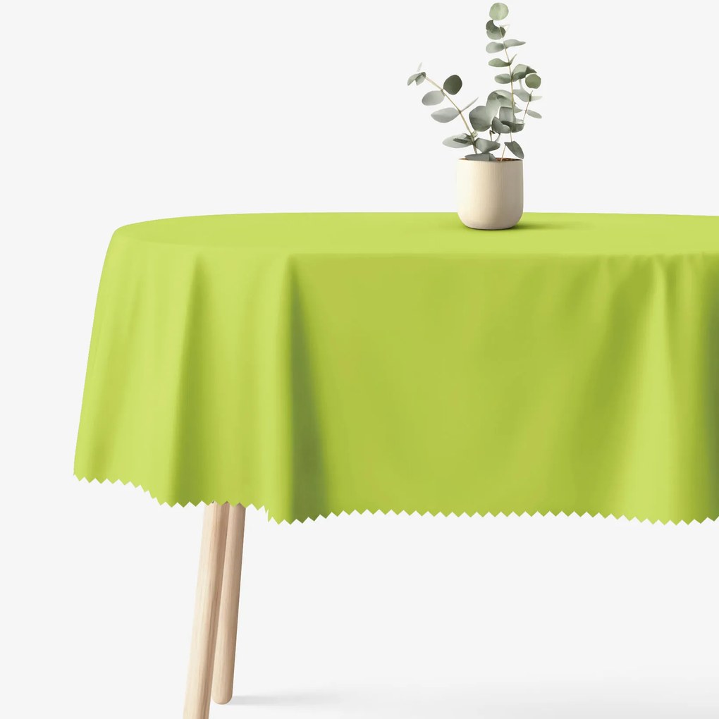Goldea veľkonočný oválny teflónový obrus - zelený 120 x 160 cm
