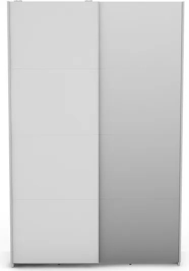 Šatníková skriňa Carlos 125/43 2D, biela, 125 cm