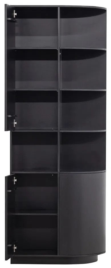 Čierna modulárna knižnica z borovicového dreva 196x210 cm Finca – WOOOD