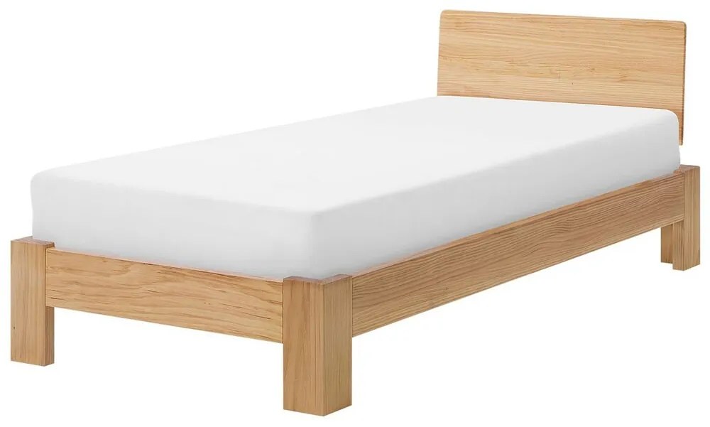 Drevená posteľ s lamelovým roštom 90x200cm ROYAN Beliani