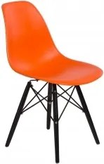 Židle DSW, oranžová (Černá)  S24264 CULTY +