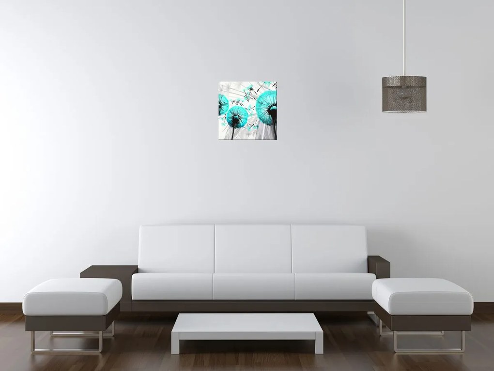 Gario Obraz na plátne Krásne tyrkysové púpavy Rozmery: 40 x 40 cm