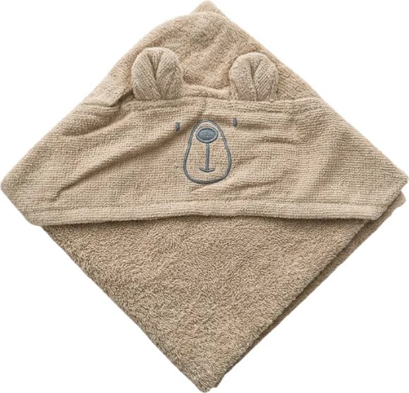 Detská osuška s kapucňou MILO 75x75 cm, béžová