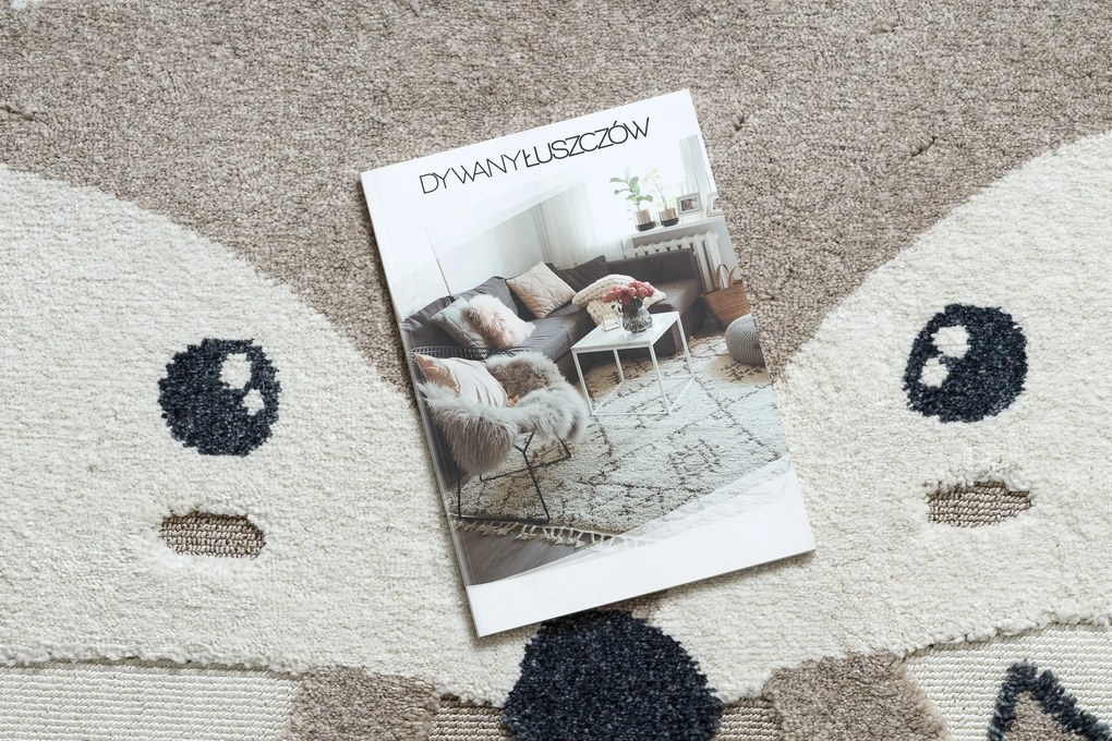 Koberec YOYO EY80 kruh bielo/ béžový - Líška