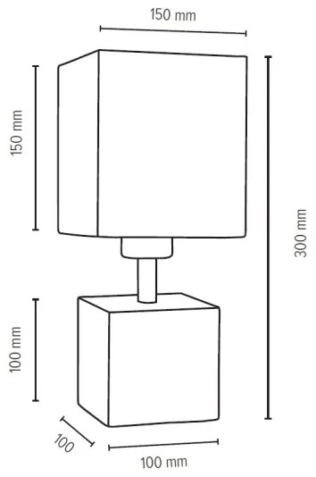 Spot-Light 7199174 - Stolná lampa TRONGO SQUARE 1xE27/25W/230V