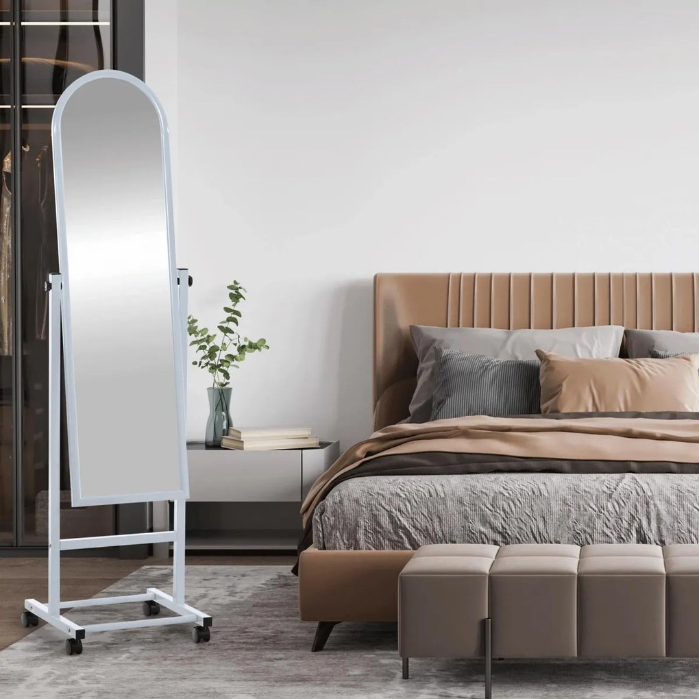 Stojace zrkadlo Evoir 317226 - 151x39x39 cm - Biela