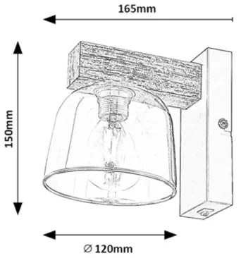 Rabalux 3081 - Nástenná lampa CARDAMON 1xE14/40W/230V