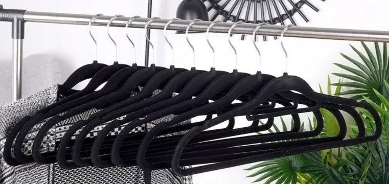 Sada ramienok (10 ks) čierna plsť