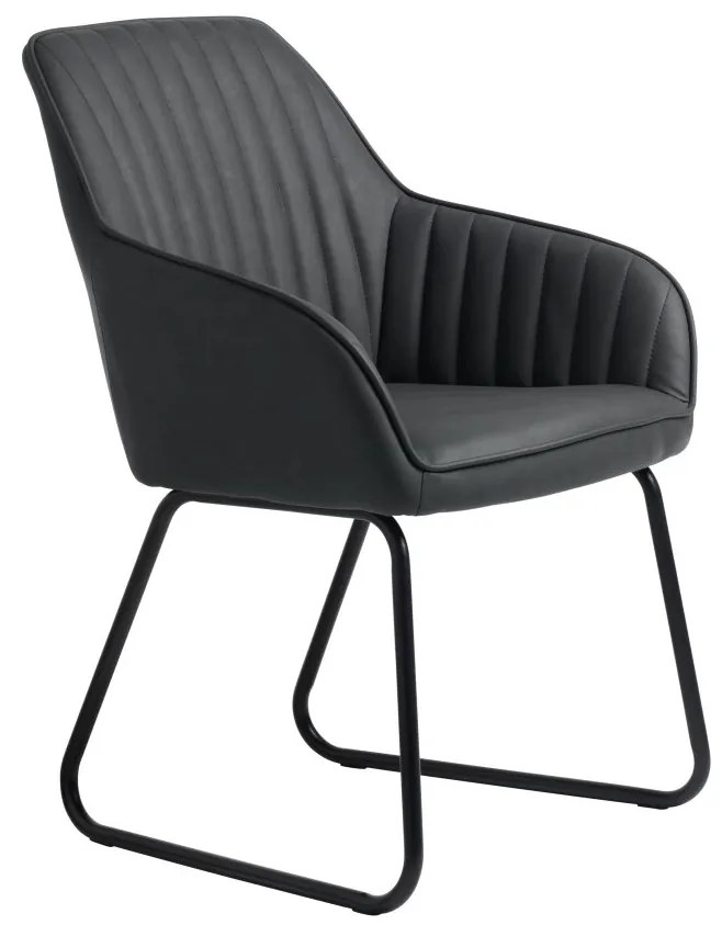 BROOKS ČALÚNENÁ STOLIČKA dark grey