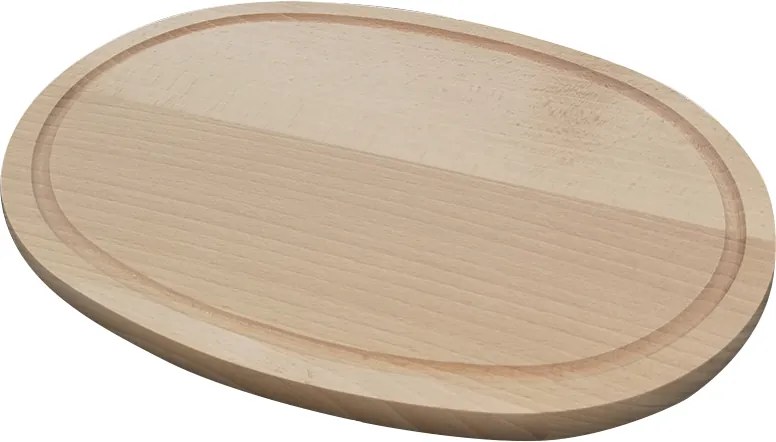AMADEA Drevená servírovacia doska - podnos ovál, masívne drevo, 30 cm