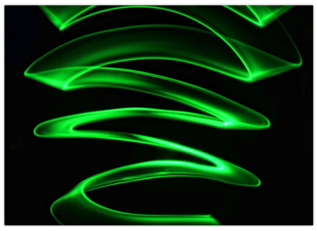 Obraz - neónové vlny (70x50 cm)