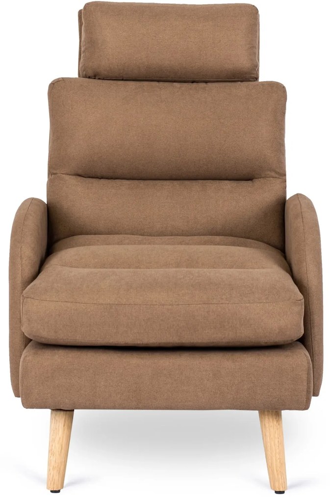 Polohovací křeslo Henry s podnožkou hnědé