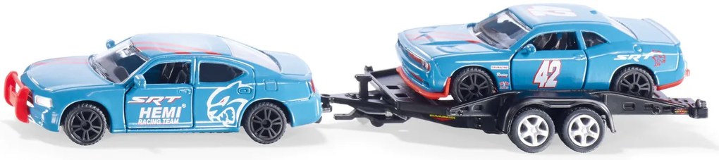 SIKU Super – Dodge Charger s pretekárskym autom na vleku