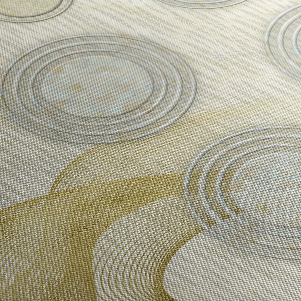 Obraz - Abstrakcia, mramorové kruhy (120x50 cm)