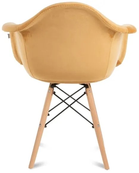 SADA 2x Jedálenská stolička NEREA 80x60,5 cm žltá/buk