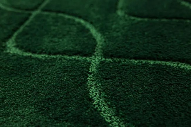 Kúpeľňový koberček Ivona fľaškovo zelený, línie