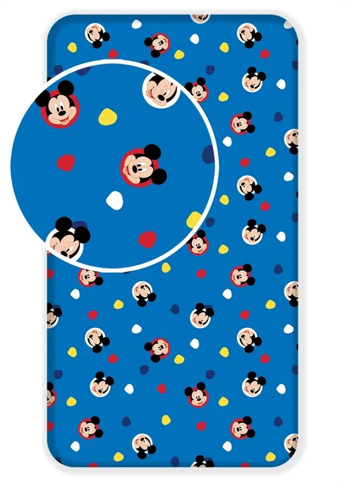 Jerry Fabrics Detské bavlnené prestieradlo Mickey 04, 90 x 200 cm