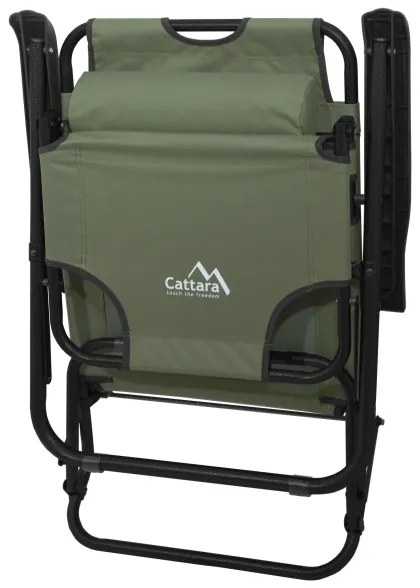 Skladacie polohovateľné kreslo zelená/čierna