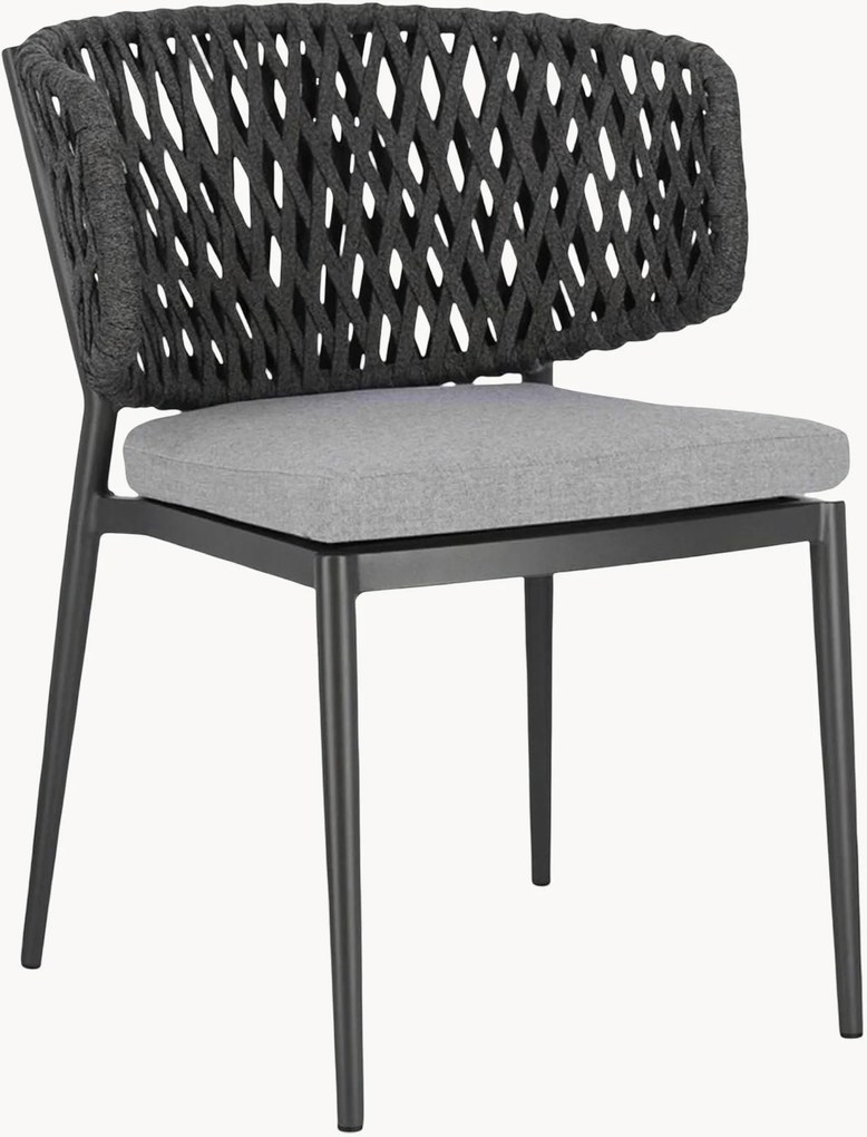 Stohovateľné stoličky Noelia Charcoal, 4 ks