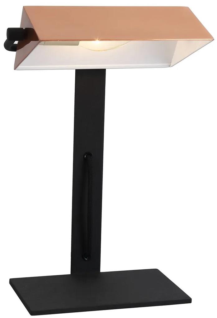 CLX Stolová lampa v bankovom štýle GIOSUE, 1xE14, 40W, medená