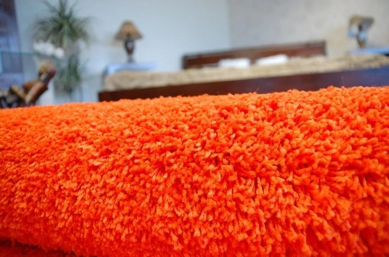 Kusový koberec SHAGGY Izebelie 5cm oranžový