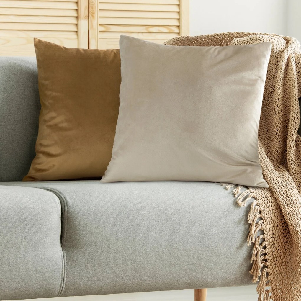 DEKORAČNÁ OBLIEČKA NA VANKÚŠ GAJA1 45X45 CM TMAVOMÄTOVÁ