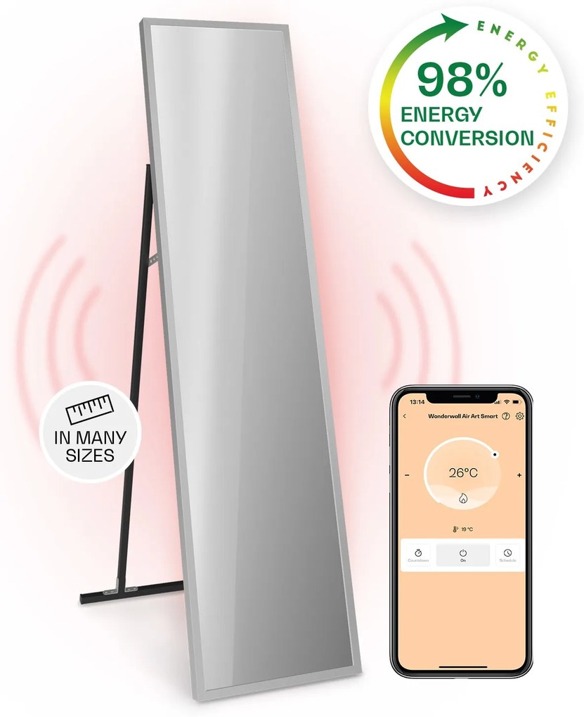 La Palma 900 smart, infračervený ohrievač, 40 x 160 cm, 900 W, zrkadlový stojan