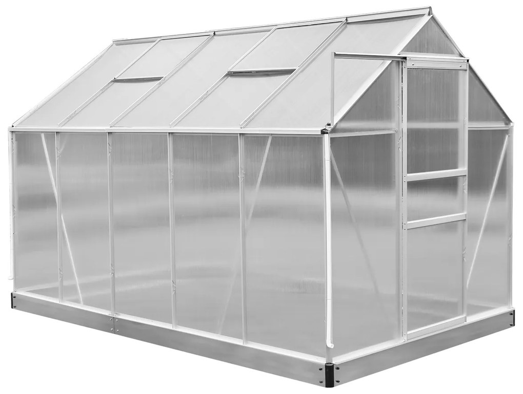Záhradný skleník Glasshouse 310x190x205 cm - priehľadná