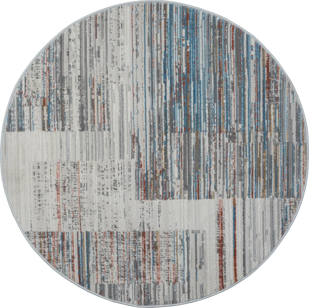 AKCIA: 120x120 (průměr) kruh cm Kusový koberec My Colors CA60082 creme kruh, viacfarebná, chodba / predsieň, My Flair